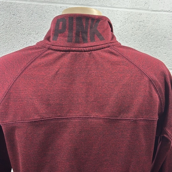 “PINK” burgun and black patterned
Quarter zip long sleeve top - Picture 5 of 10